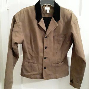 Espirit Sport Dark Tan 100% Cotton Cropped Blazer